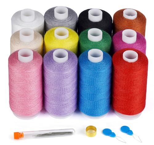 12 Colors Sewing Thread, 700 Yards Thread for Sewing - color: 12 Colors (12PCS )