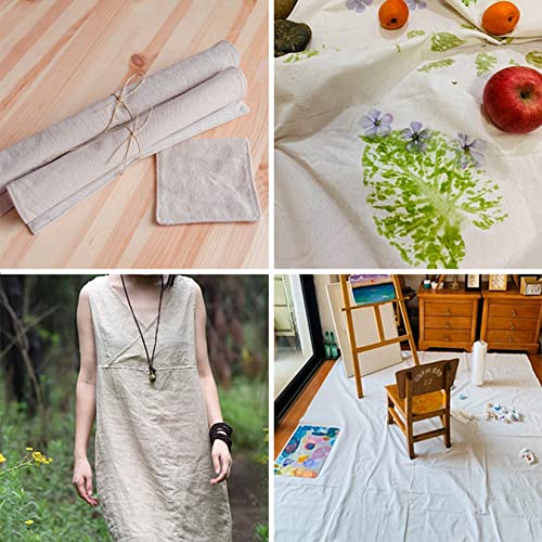 Linen Embroidery Fabric 20 by 62-Inch Coffee - color: Coffee