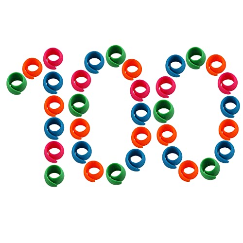 100pcs Thread Spool Savers - Prevent Thread Tails from Unwinding for Sewing and Embroidery Machine Spools - color: 100pcs (4Colors:Rose,Orange,Blue,Green)