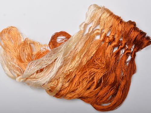 100% Mulberry Silk Embroidery Thread 9 Colors 110m Each (46) - color: 46