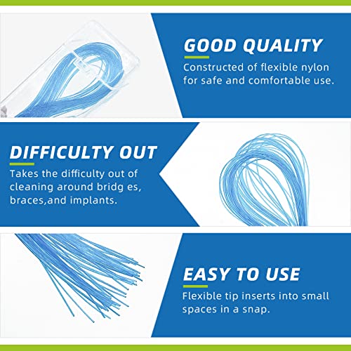 RioRand Orthodontic Floss Threaders for Braces - size: 100 Count (Pack of 4)