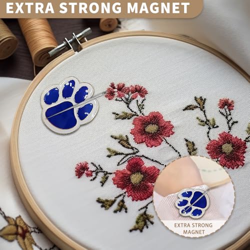 Needle Minder Magnet, Magnetic Needle Minder, Needle Minders Magnetic Cross Stitch Accessories, Magnetic Needle Holder, Life Tree, Butterfly, Cats, Owl, Heart (CatClaw) - size: CatClaw