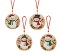Aeepics Hanging Diamond Art Kit for Adult Mandala, DIY Diamonds Painting Pendant Ornament Kit, Acrylic Diamond Art Painting Board Kit (Snowman-4) - color: Snowman-4
