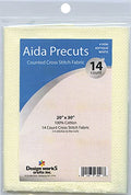 Design Works Crafts 14 Count Aida Fabric Pre-Cut, Antique White - color: Antique White, size: 20" x 30"