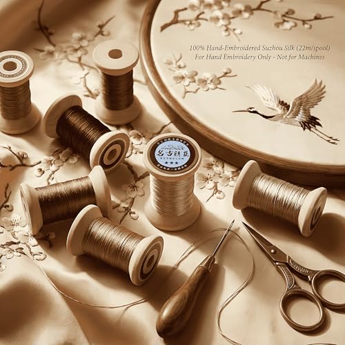 Natural 100% Mulberry Handmade Embroidery Silk Thread Silk Floss (54) - color: 54