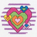 Bucilla My 1st Stitch Heart Counted Mini Cross Stitch Kit, 45457 - style: Heart