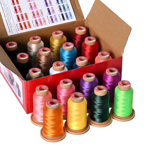 Poolin Embroidery Machine Thread Kit 20 Colors - color: 20 Colors