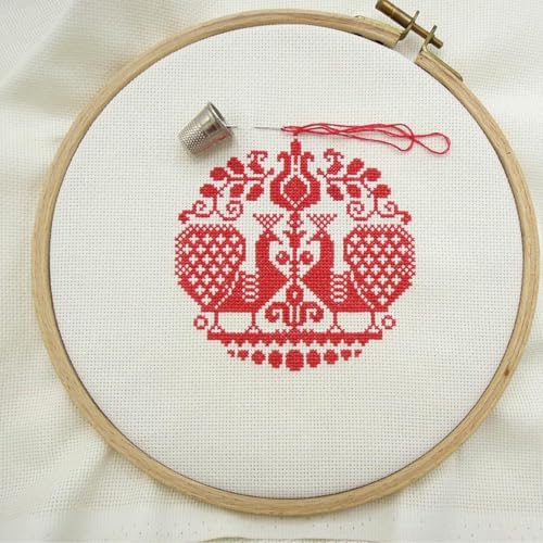 Essentials By Leisure Arts Aida Cloth, 14 Count, Barely Blue Cross Stitch Fabric, Embroidery Fabric, Cross Stitch Supplies for Crafting, Stitching, and Sewing Projects 12X18
