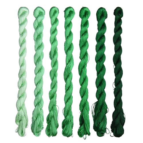 Natural 100% Silk Thread, Handmade Embroidery Thread Silk Floss 7 Colors 110m Each (92) - color: 92