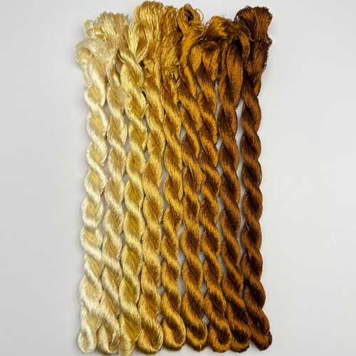 100% Mulberry Silk Embroidery Thread 9 Colors 110m Each (58) - color: C58