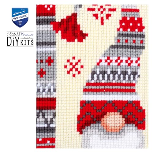 Vervaco Cross Stitch Cushion Kit Christmas Elf 2 16" x 16" - color: Multicolor