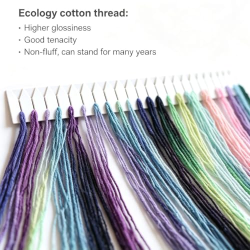 WUSARPLY Rustic Flowers Stamped Cross Stitch Kits for Beginners Adults - color: J159