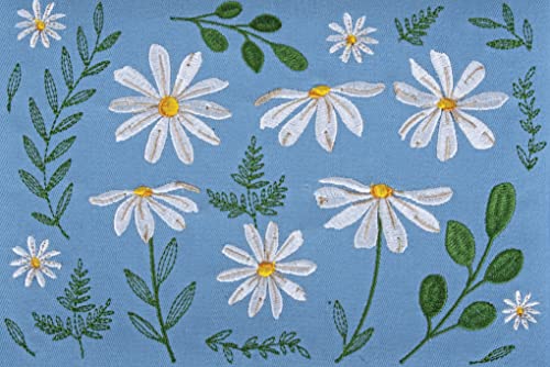 Hobby Gift Medium Sewing Box Organiser - color: Denin Daisies