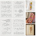 16Pcs Floral Bookmark Corner Water Soluble Hand Sewing Stabilizer - style: Flower Vine A