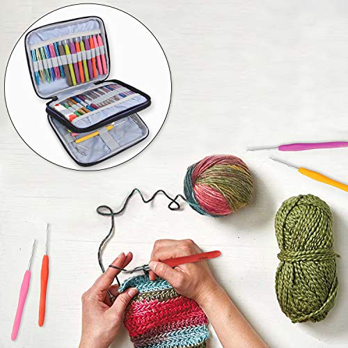 Teamoy Crochet Hook Organizer Case, Empty Crochet Hook Holder, Purple - color: Purple