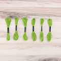 Embroidery Floss Pack – 6 Skeins, 8.7 Yards Each – Grass Green Embroidery Floss for Needlework, DIY Bracelets, Crafting, Weaving - color: Grass Green