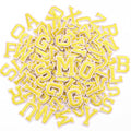 Boao 104 Pcs Iron on Letters Patches for Fabric,Gold - color: Gold