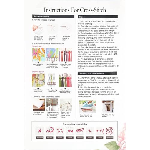 Gnome Valentine's Day Stamped Cross Stitch Kits for Adults - Embroidery Kits for Beginners Adults,11 CT Patterns Dimensions Counted Cross Stitch Kits for Adults Arts Craft 14x14 inch - color: Cross stitch-27