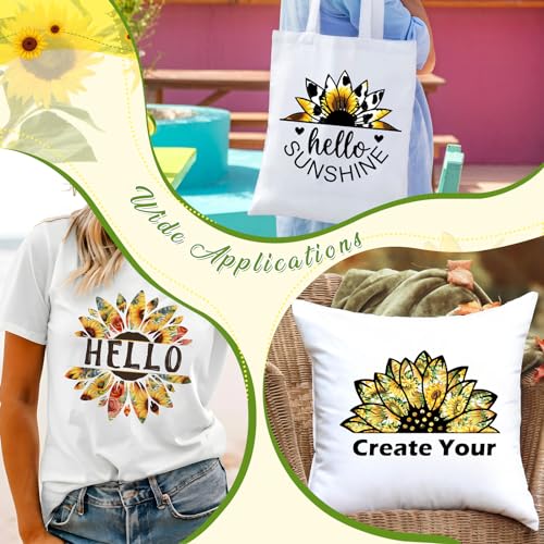 HTVSTD Sunflower HTV Heat Transfer Vinyl 10 Sheets 12×10in Iron on Vinyl - color: Sunflower