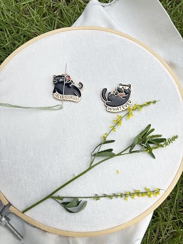 HENYANMHXH Needle Minder Magnetic Needle Keeper for Cross Stitch - color: Lazy Cats