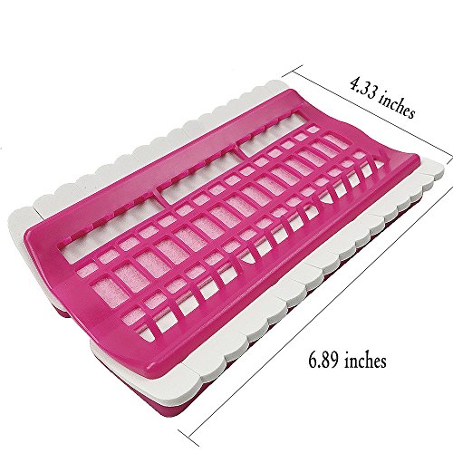 D&D Floss Organizer Cross Stitch Kit Embroidery Thread Project Card 30 Positions Sewing Needle Pins Holder Craft Tools Accessory - color: red