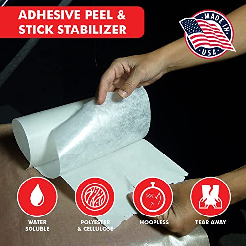 Superpunch Adhesive Peel and Stick Tear Away Stabilizer, 12 in x 10 yd - size: 12" x 10 yards roll