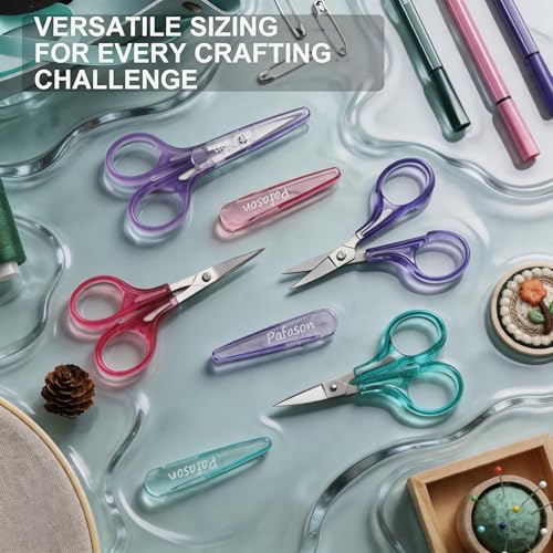PAFASON Small Travel Sewing Embroidery Scissors Set Curve Straight Tip - style: Modern