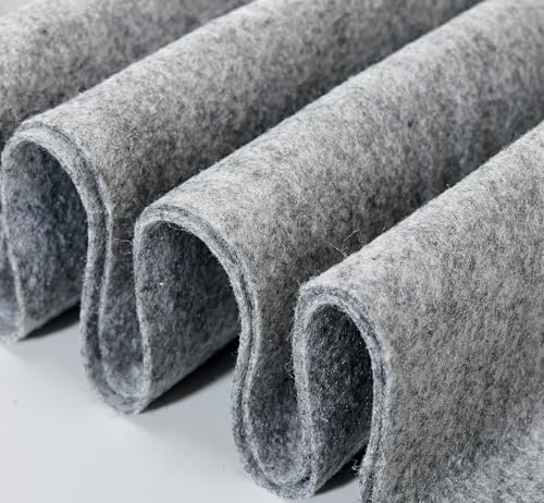Soft Felt Fabric Sheets 1.6mm Thick Sewing Patwork Material Large Craft Felt Roll Fabric by The Yard (Hemp Grey, 18"X 36" Inches) - color: Hemp Grey, size: 18"X 36" Inches