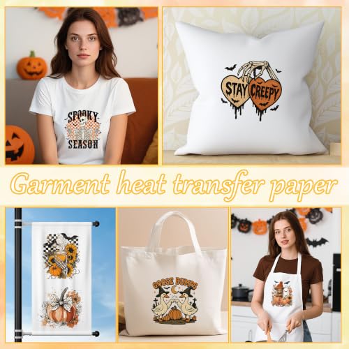 DTF Transfers Ready to Press, 30 Pcs Fall Ghost Iron on Transfers - color: fall ghost046