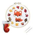 Louise Maelys Fox Embroidery Kit for Beginner, Animal Cross Stitch Kit - color: Fox