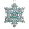 Aqua Mist Snowflake Beaded Counted Cross Stitch Ornament Kit Mill Hill 2020 Beaded Holiday MH212015