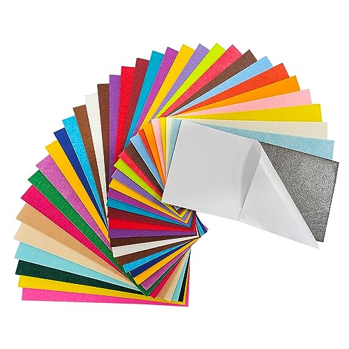 Jtnohx Self Adhesive Felt Sheets Adhesive Backed Felt Fabric Stiff Sheets - color: 33 Colors