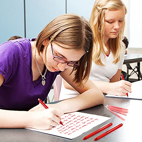 Vanstek 12 Red Erasable Gel Pen Refills, Gel Ink Refills Compatible with Erasable Pens, Fine Point 0.7 mm, Perfect for Writing Planner & Crossword Puzzles - color: 12 Pack Red Refills