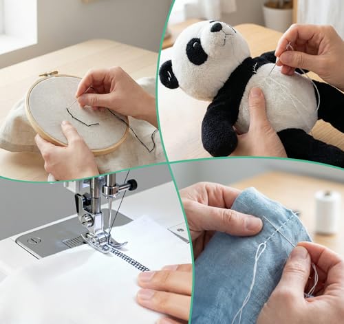 12 Pcs Sewing Thread, 1000 Yards Each Thread for Sewing - color: White&Black(12Pcs)