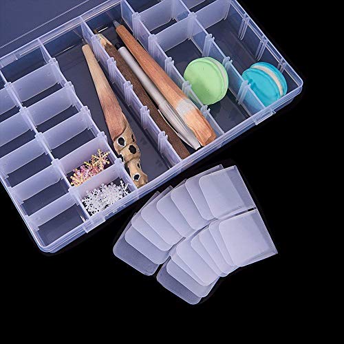 100 Pieces Embroidery Thread Cards Cross Stitch Floss Bobbins and 36 Grids Plastic Storage Box Transparent Container for Thread Organizer Holder Earrings, Jewelry Making Tool, Beads