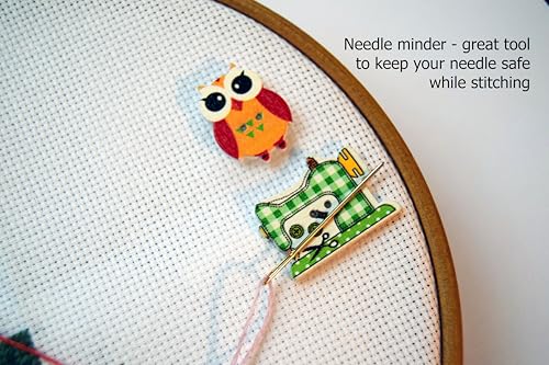 Needle minders for Cross Stitch and Embroidery Needle Keeper Magnet Gift for Stitcher Sewing Magnet Needle Nanny Needlework Accessory Save Needle Rest