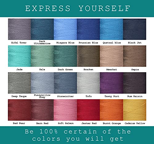 BlesSew Sewing Thread - 24 Spools of Polyester Thread for Sewing Machine, Beginners, Hand Stitching & Quilting - 1000 yds Per Spool - color: Dark Colors