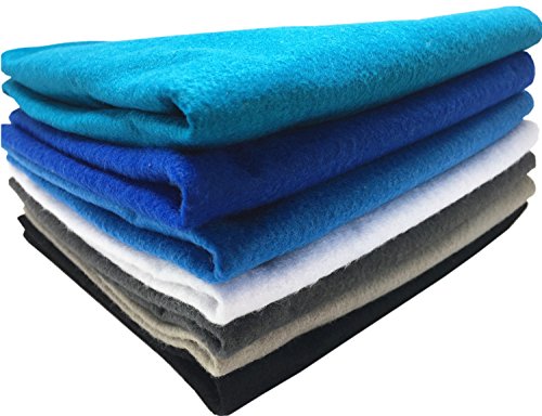 Felt Squares, Misscrafts 7pcs 18" X 18" 1.4mm Thick Soft Felt Fabric Sheet Nonwoven Assorted Colors Patchwork Pack with Thread Bag for DIY Craft Patchwork Sewing Winter Series - color: Winter