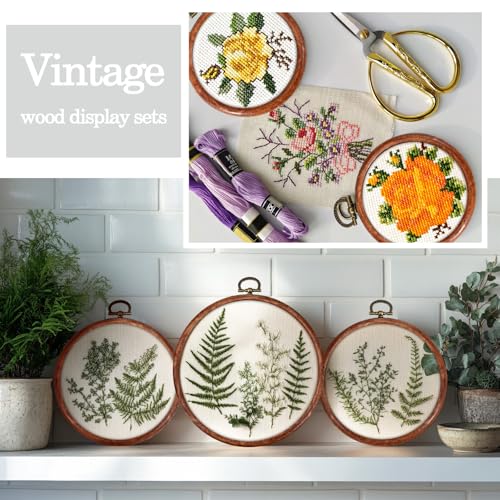 Burbell 15 Pcs 4 Inch Round Embroidery Hoops Frame - size: 4 Inch
