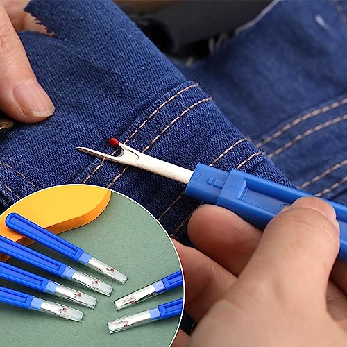 Seam Ripper, 6 PCS Seam Rippers for Sewing, Blue Stitch Remover Tool - color: Blue