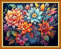 Dimensean Stamped Cross Stitch Kits Full Range of Embroidery Patterns Starter Kits for Beginners Adult DIY Cross Stitches Needlepoint Kits 11CT-Magic Flower 16x20 inch - color: Craftpattern03