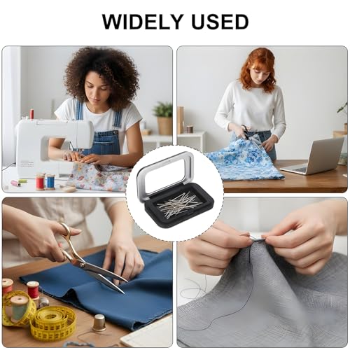 Hecila Magnetic Needle Holder Cases Magnetic Pin Holder Box Under 6.5cm