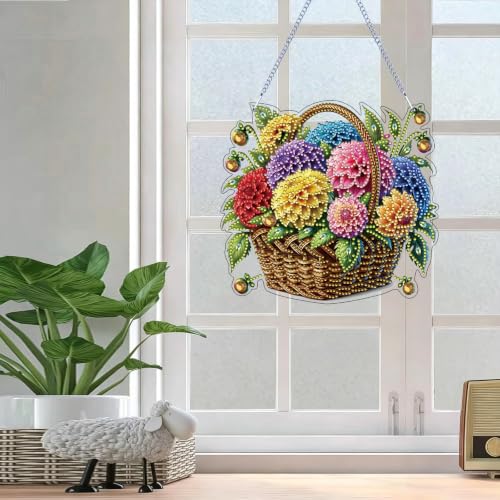 STGLCR Diamond Art Painting Kit for Adult,Flowers DIY Special Shaped Rhinestone Desk Placement Ornament,Home Stand Up Gem Painting Craft Kit,Gift,Double Sided. - color: Flowers