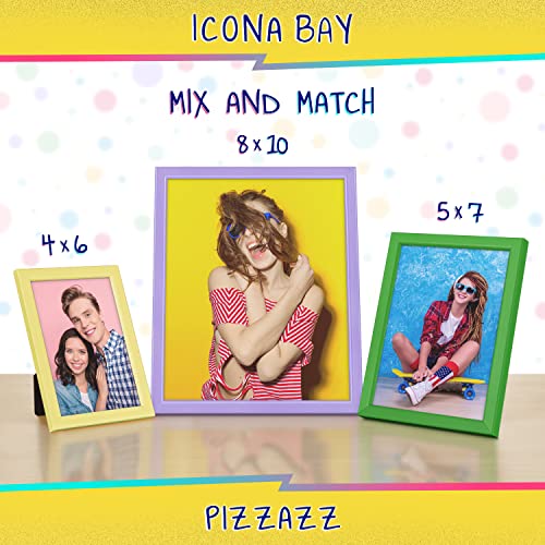 Icona Bay 4x6 Pastel Yellow Picture Frame - Solid Wood, Pizzazz Collection - color: Pastel Yellow, size: 4x6