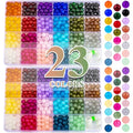 XSEINO 5700PCS 4mm Round Glass Beads for Jewelry Making, 23 Colors Crystal Beads for Bracelets Jewelry Making and DIY Crafts - color: 4mm Glass Beads