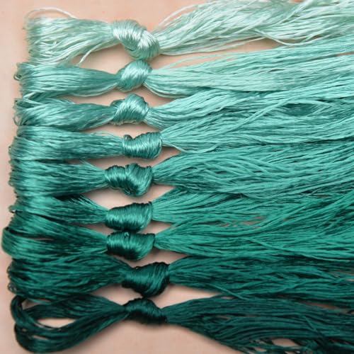 100% Mulberry Silk Embroidery Thread 9 Colors 22m Each (53) - color: 53