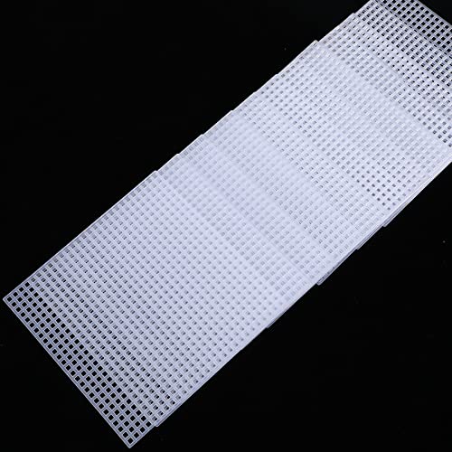 Yunlly 100 Pcs 7 Count Plastic Canvas Mesh Sheets, 4.5'' Square Canvas