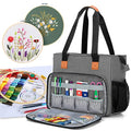 LUXJA Embroidery Project Carrying Bag, Gray - color: Gray