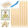 2 Sets Needlepoint Stretcher Bars for Needlework with 40 Tacks, 2 Sizes 8 Pcs Wooden Canvas Stretcher Bars Needlepoint Frame Set Art Supplies for Needlework Embroidery, Embroidery Enthusiasts's Gifts - size: 15cm/20cm*4