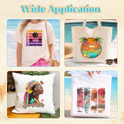 Summer Iron on Transfers Heat Transfer Viny 18pcs - color: Pink-20